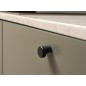 S Buton POINT negru mat, diametru 28mm
